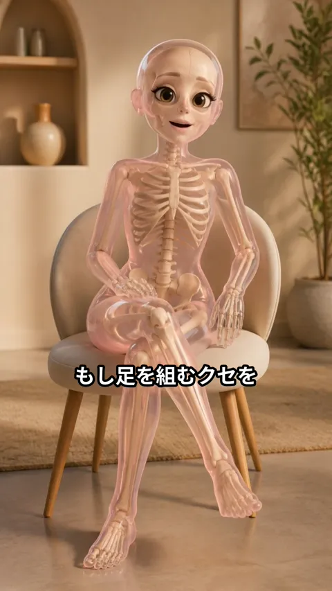 足を組むクセ 動画の最初のシーン