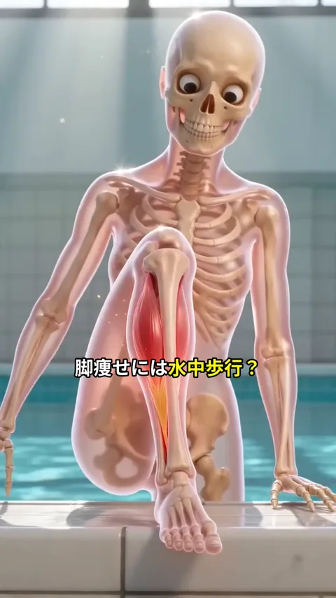 脚痩せと水中歩行 動画の最初のシーン